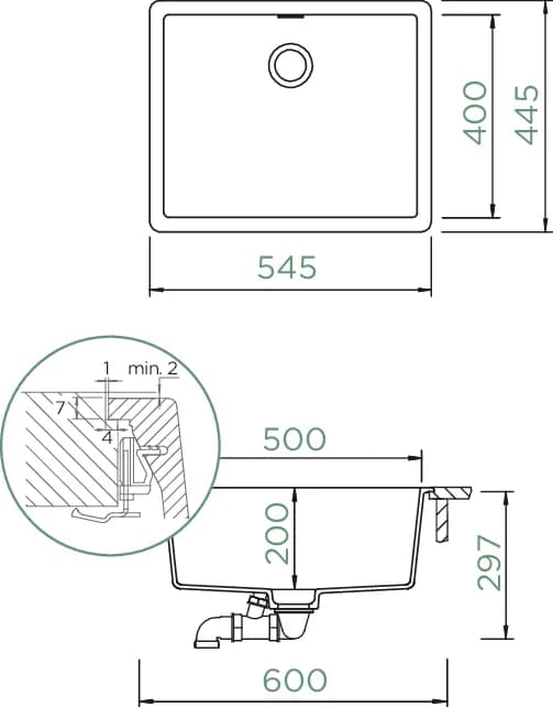 SCHOCK Küchenspüle Greenwich N-100L Stone 4
