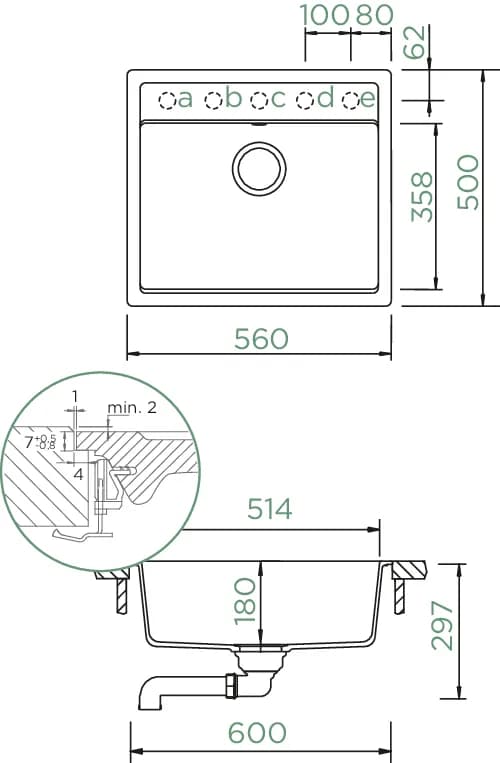 SCHOCK Küchenspüle Mono N-100 Magma 4