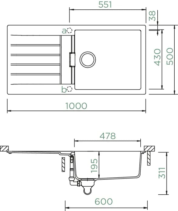 SCHOCK Küchenspüle Signus D-100L Magnolia 4