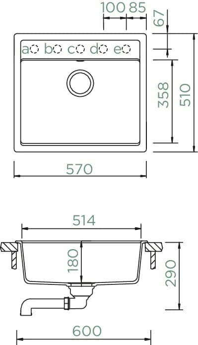 SCHOCK Küchenspüle Nemo N-100 Nero 4