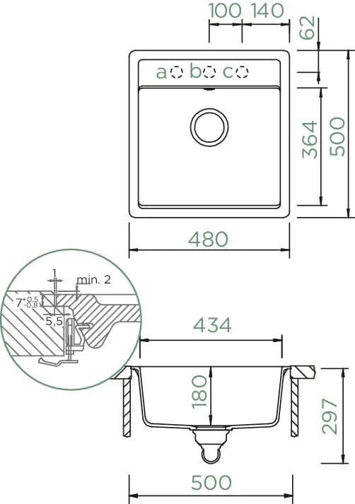 SCHOCK Küchenspüle Mono N-100S Magma 4