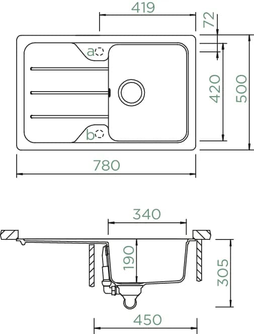 SCHOCK Küchenspüle Formhaus D-100S Onyx 4