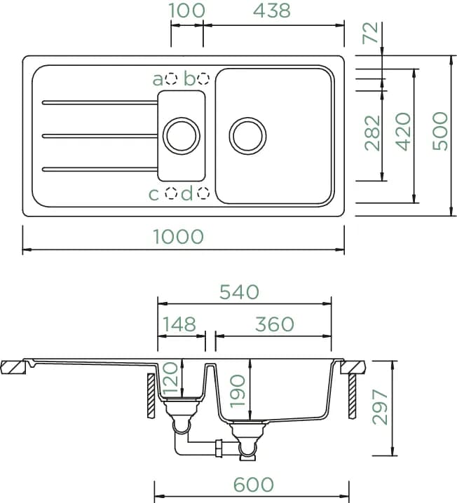 SCHOCK Küchenspüle Formhaus D-150L Nero 4