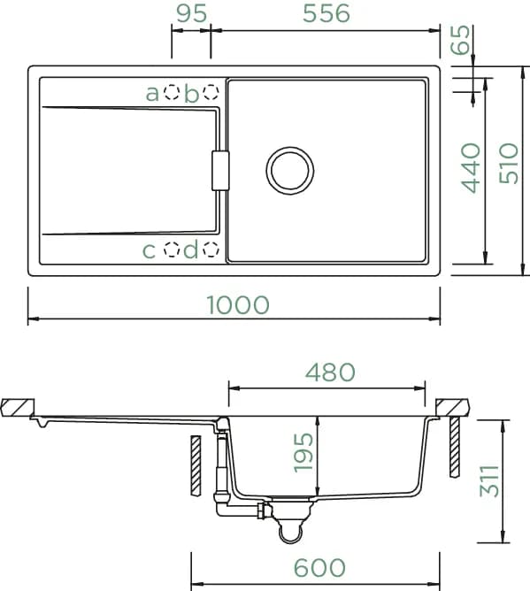 SCHOCK Küchenspüle Mono D-100L Stone 4