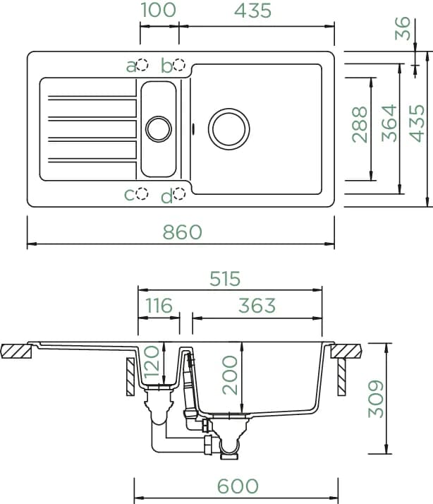 SCHOCK Küchenspüle Typos D-150S Nero 4