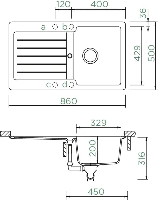 SCHOCK Küchenspüle Typos D-100 Onyx 4