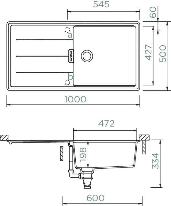 SCHOCK Küchenspüle Tia D-100L Magma 4
