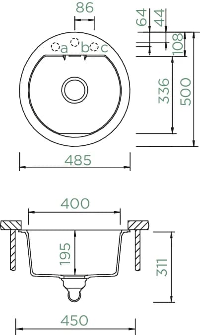 SCHOCK Küchenspüle Mono R-100 Stone 4